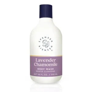 Spenser & Jensen Daily Moisturizing Body Wash with Soothing Lavender & Chamomile - Gentle & Cleansing Body Soap - Sulfate& Paraben Free - 18 Oz (Pack of 1)