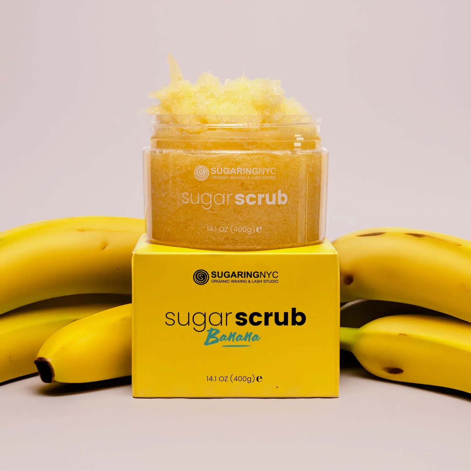 Sugaring NYC Moisturizing and Exfoliating Signature Body Scrub - Silky Smooth Skin and Ingrown Hair Prevention (Going Bananas)