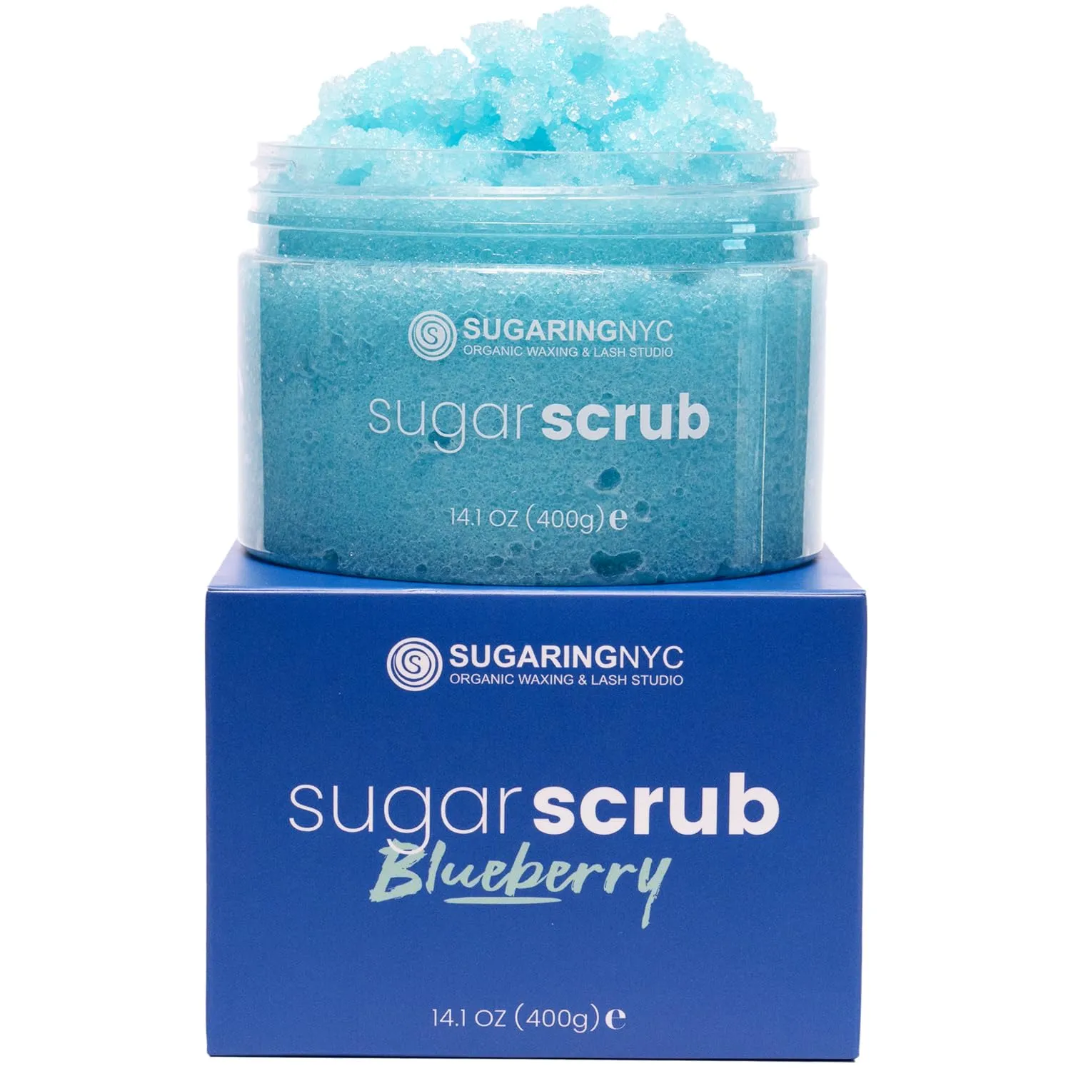 Sugaring NYC Moisturizing and Exfoliating Signature Body Scrub - Silky Smooth Skin and Ingrown Hair Prevention (Sweet Blueberry)