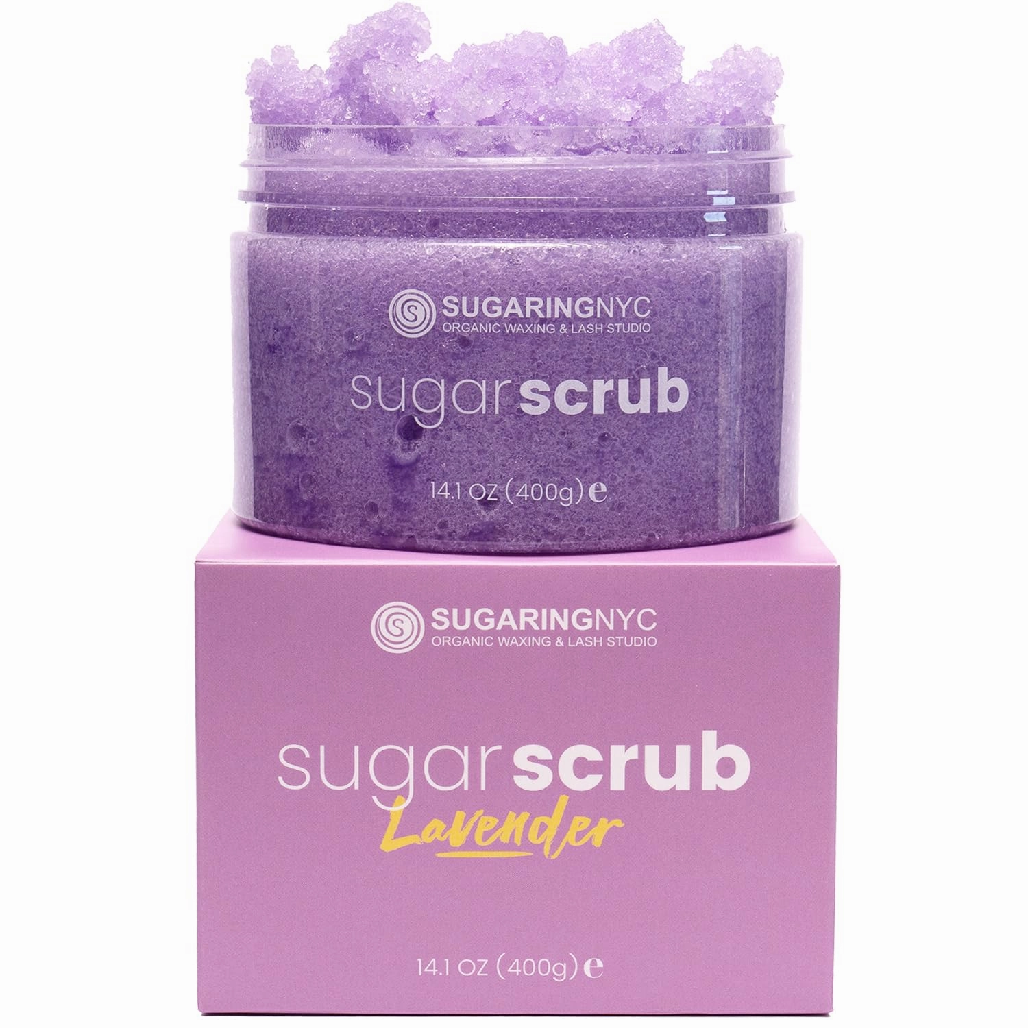 Sugaring NYC Moisturizing and Exfoliating Signature Body Scrub - Silky Smooth Skin and Ingrown Hair Prevention (Lavender Fields)