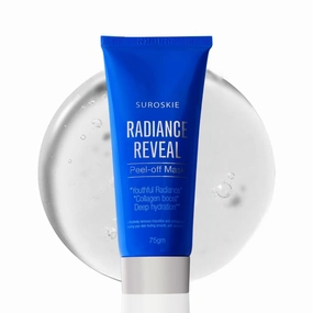 Suro...skie Radiance Reveal Peel Off Mask 75g | Honey, Milk Protein & Collagen | Hydration, Skin Brightening, Instant Glow & Plumped Skin | Korean Inspired Skin Care| Peel off Face Mask for Unisex