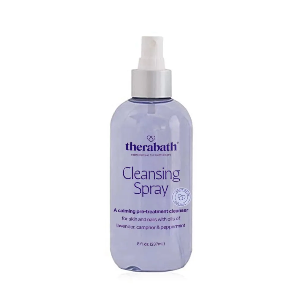 Therabath Pre-Treatment Cleansing Spray for Skin and Nails, with Oils of Lavender, Camphor, and Peppermint for Professional, Home, and Spa, Made in The USA, 8 fl. oz.