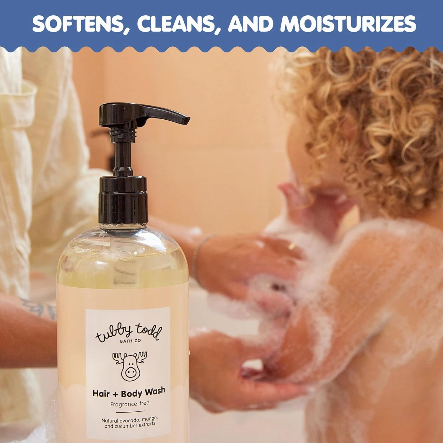 TUBBY TODD Hair   Body Wash - Baby Shampoo and Body Wash - Gentle, Natural Baby Was for Newborns, Babies, and Toddlers - Non-Toxic and Hypoallergenic - Fragrance-Free, 2 Pack, 8.5oz & 25oz