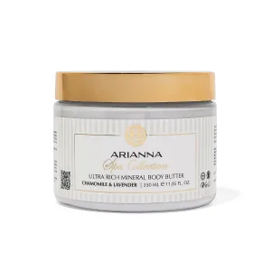 Ultra Rich Mineral Body Butter Dead Sea Body Butter For Dry Skin Repair Rich Vegan Hydrating Moisturizer (Chamomile & Lavender)