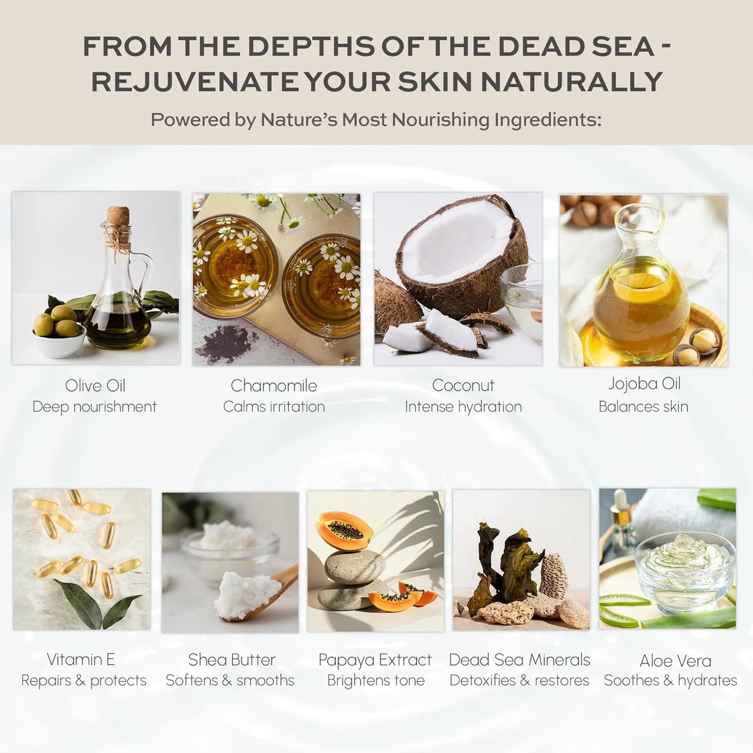 Ultra Rich Mineral Body Butter Dead Sea Body Butter For Dry Skin Repair Rich Vegan Hydrating Moisturizer (Chamomile & Lavender)