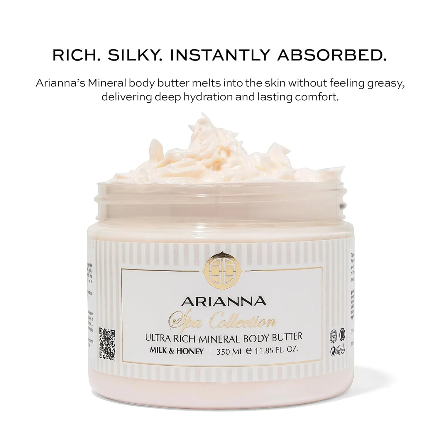 Ultra Rich Mineral Body Butter Dead Sea Body Butter For Dry Skin Repair Rich Vegan Hydrating Moisturizer (Chamomile & Lavender)