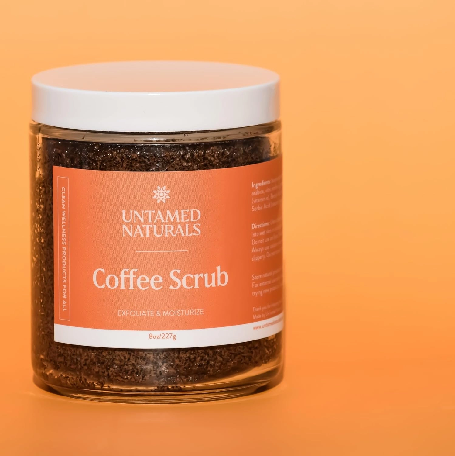 Ultra Moisturizing Coffee Scrub, Vegan, Smoothing, Exfoliating, Body Scrub 8oz