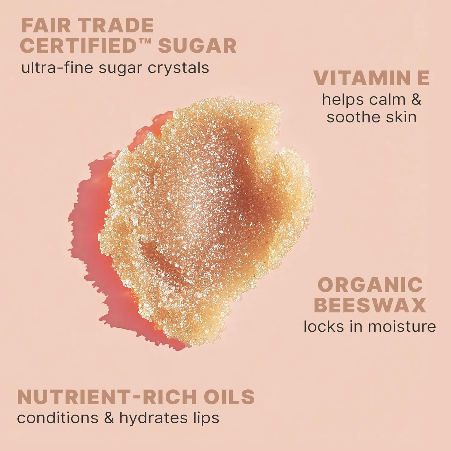 USDA Organic Lip Scrub Vanilla - USA Made with Natural Ingredients, Moisturizing Scrub Exfoliator for Dry Lips, Lip Sugar Scrubber Exfoliator for Smooth Lips, Small Beauty Gifts