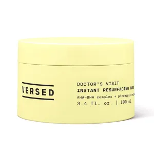 Versed Doctor's Visit Skin Resurfacing Face Mask - Glycolic Acid   Lactic Acid Face Exfoliant for Dark Spots & Skin Texture - AHA BHA Enzyme Mask to Brighten, Smooth Rejuvenate (3.4 fl oz)