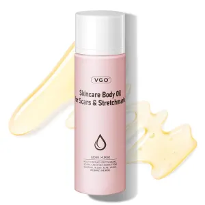 VGO Body Oil with Vitamin E, After Shower Body Oil for Women, Non-Greasy & Fast-Absorbing Lightweight Moisturizer for Scars & Stretch Marks, Hydrating for Dry Sensitive Skin