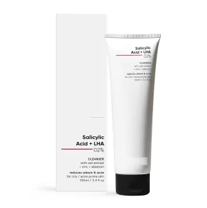 Vishopy Minimali 2% Salicylic Acid Face Wash for Oily Skin | Sulphate free, Anti Acne Face Cleanser With LHA & Zinc For Acne or Pimples | Men and Women 100 ml, 3.4 Fl Oz