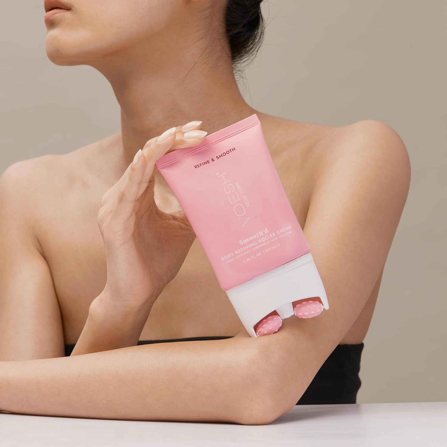 VOESH Smooth'd Body Refining Roller Creme, Vegan Beauty, Lymphatic Massage, Skin Smoothing, Celulite, Skin Hydrating, Body Lotion
