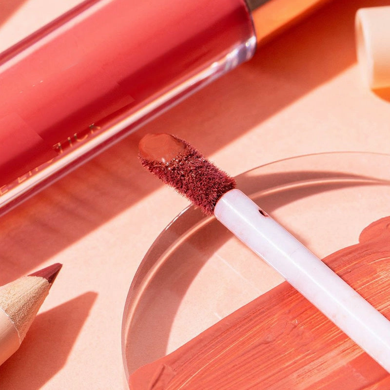 Waterdichte Matte Velours Vloeibare Lippenstift en Liner Set
