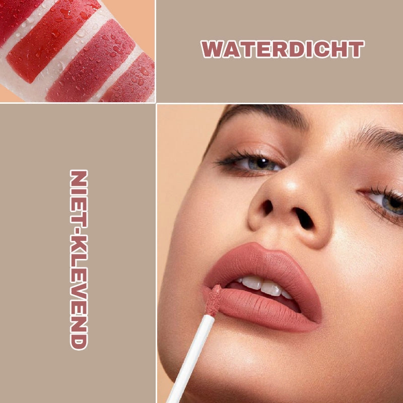 Waterdichte Matte Velours Vloeibare Lippenstift en Liner Set