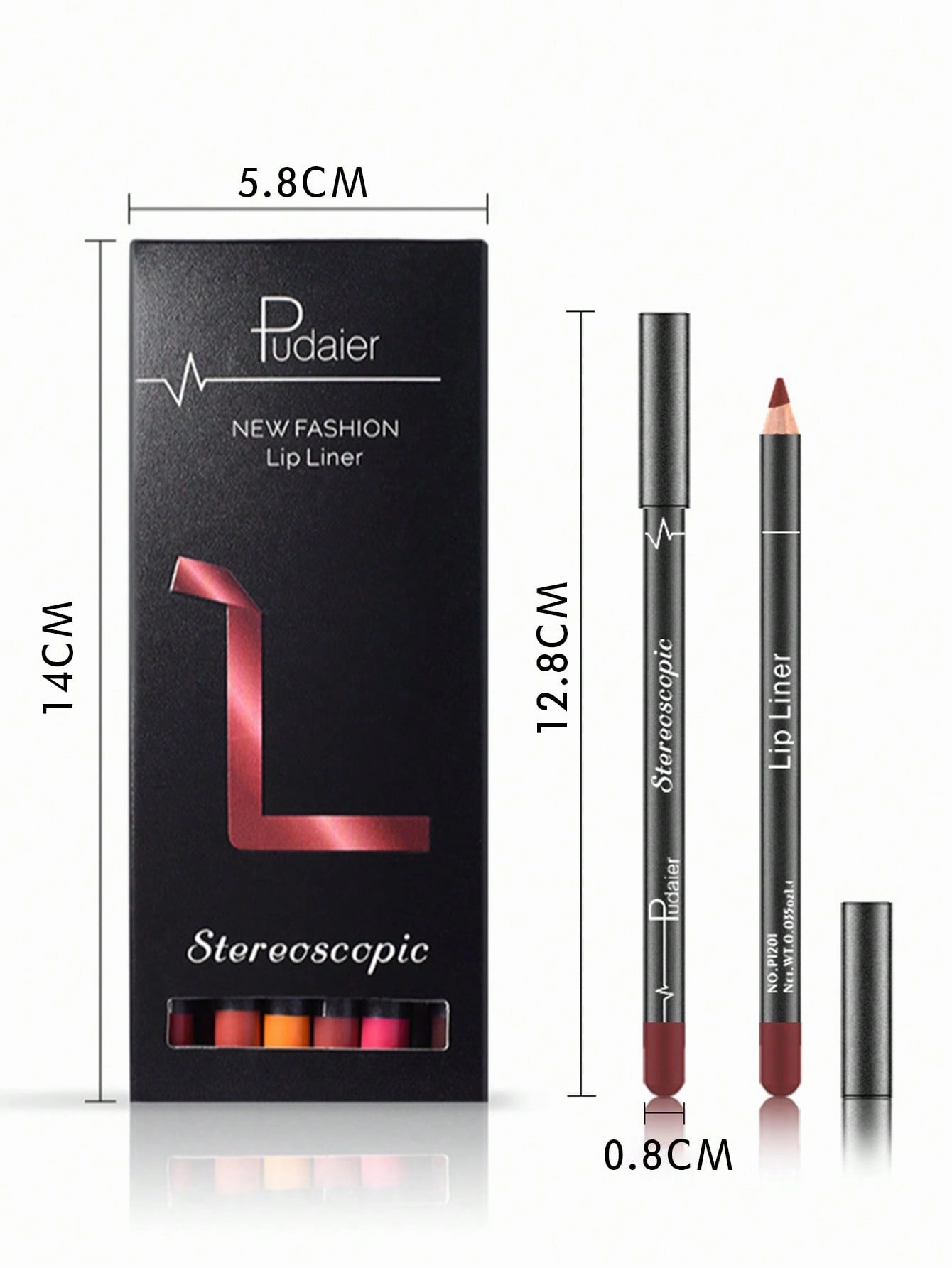 Waterproof Lipliner, 12pcs Matte Lipliner Pencil Set