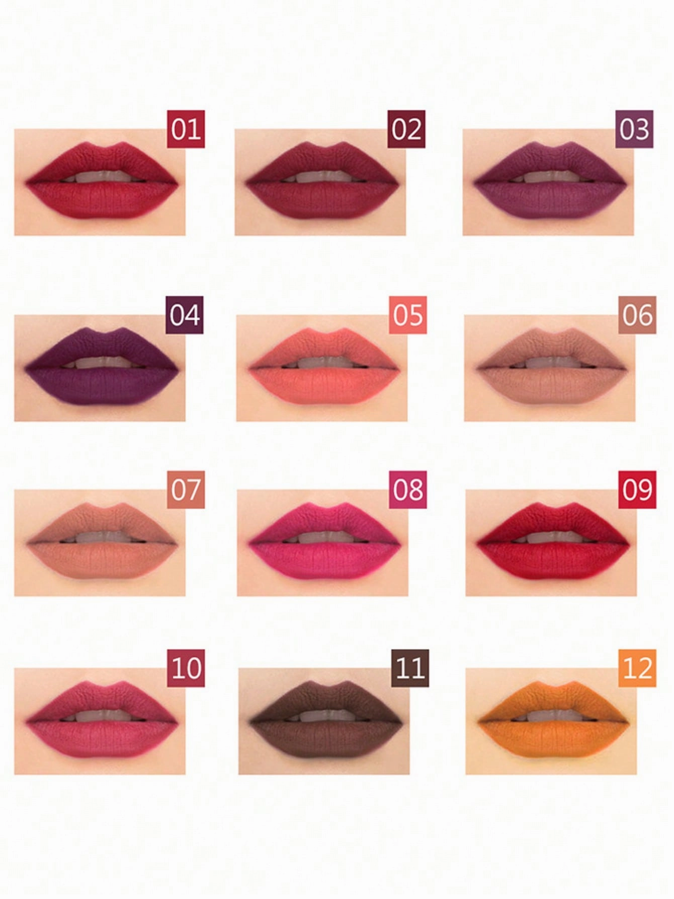 Waterproof Lipliner, 12pcs Matte Lipliner Pencil Set