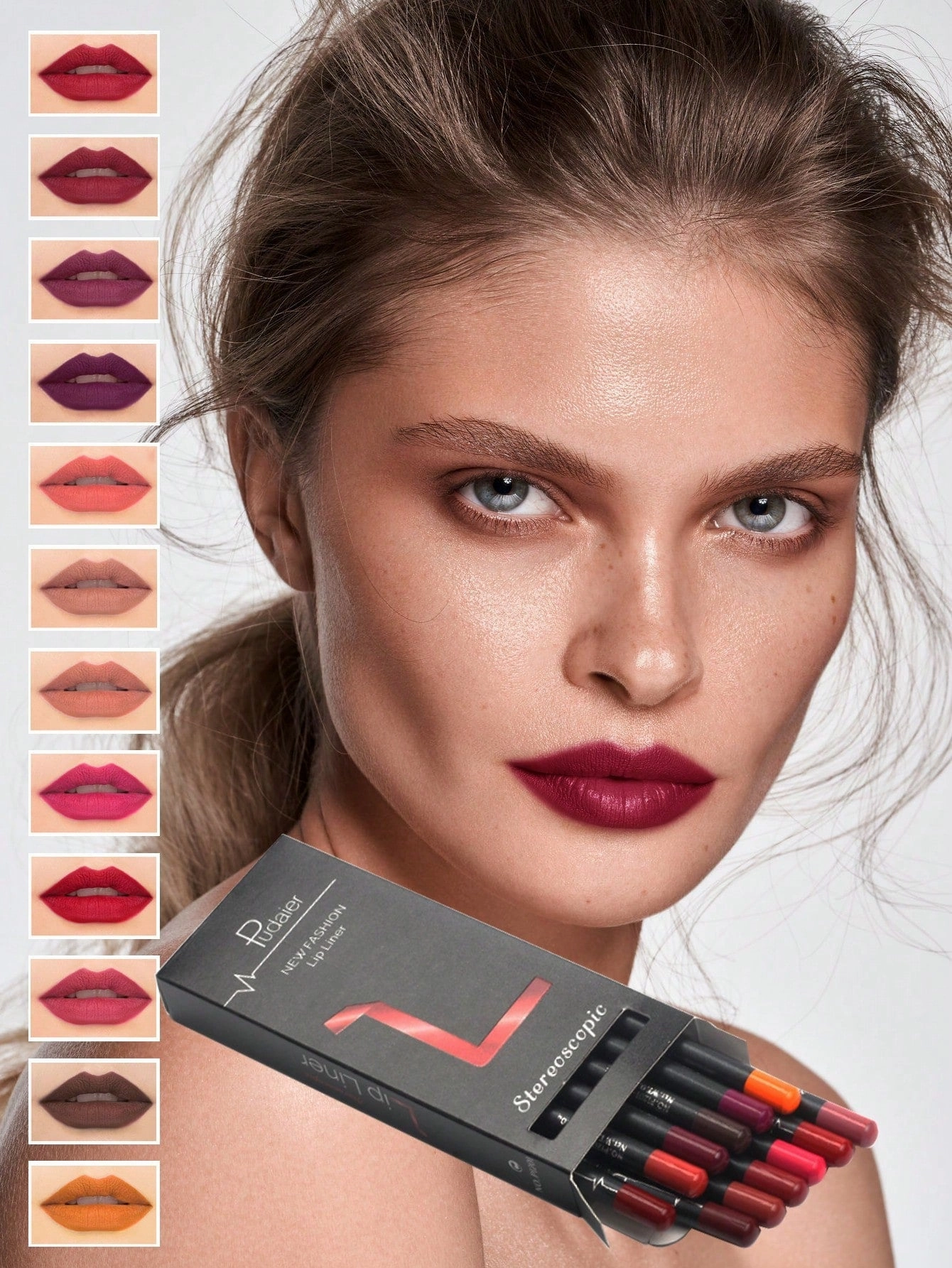 Waterproof Lipliner, 12pcs Matte Lipliner Pencil Set