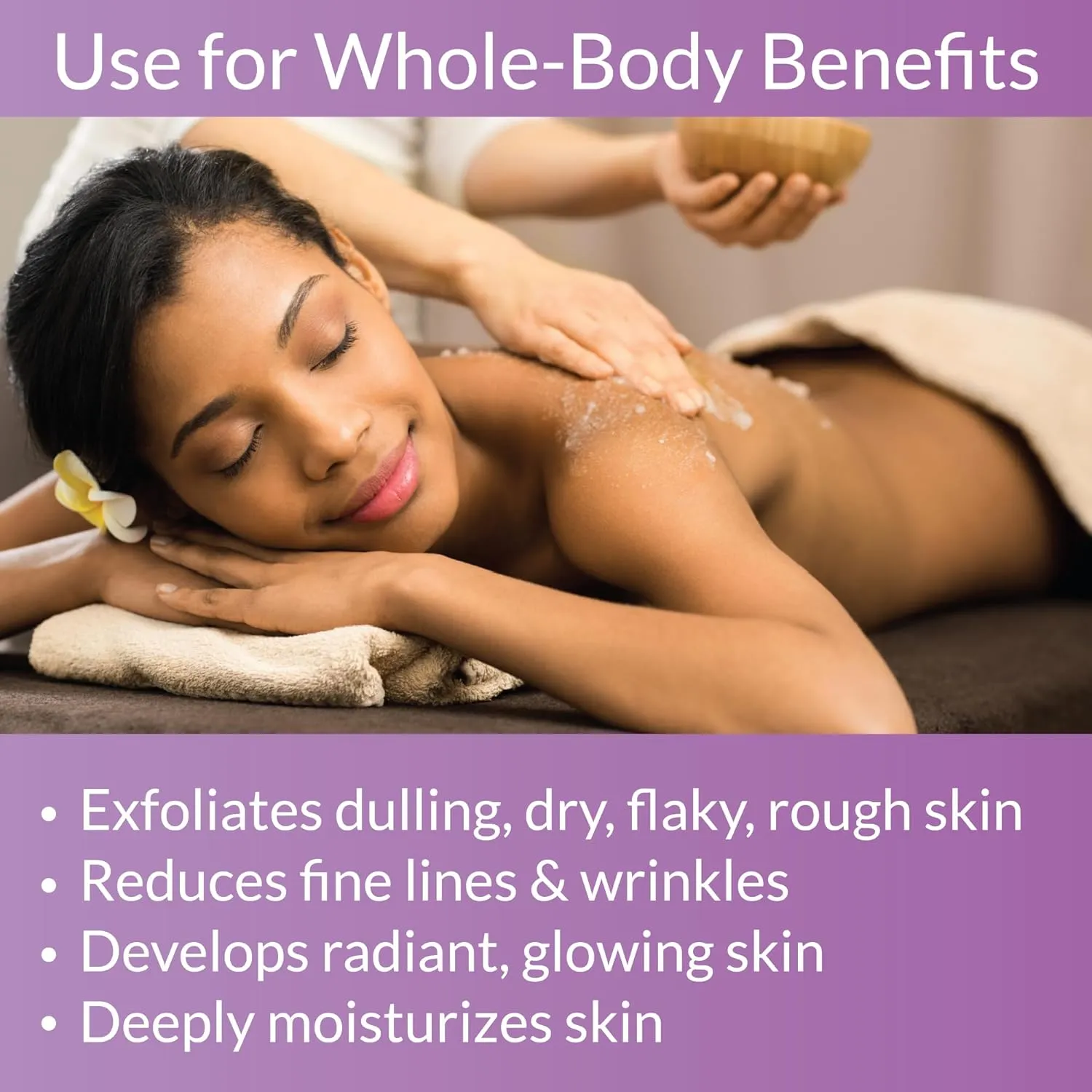 Whole Body Scrub - Infused with Coconut Oil, Exfoliating Sugar Scrub for Smooth and Soft Skin, Exfoliates & Restores Skin's Natural Biosphere, Lavender 20 oz