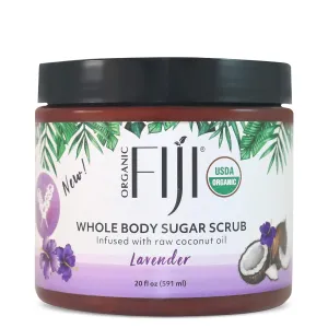 Whole Body Scrub - Infused with Coconut Oil, Exfoliating Sugar Scrub for Smooth and Soft Skin, Exfoliates & Restores Skin's Natural Biosphere, Lavender 20 oz