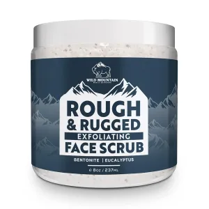 Wild Mountain Rough & Rugged Face Scrub - Micodermabrasion Mens Facial Exfoliator, Face Wash