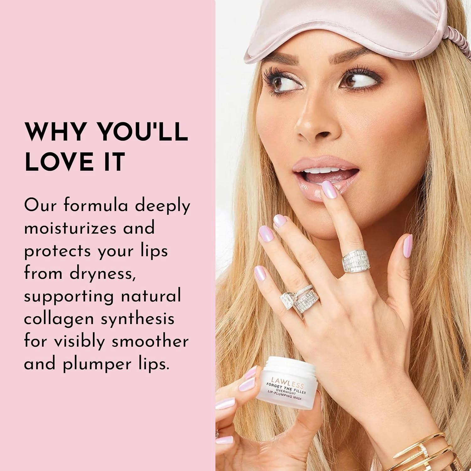 Women's Forget The Filler Overnight Lip Plumping, Juicy Watermelon, Pink, 0.28 Ounce (Pack of 1)