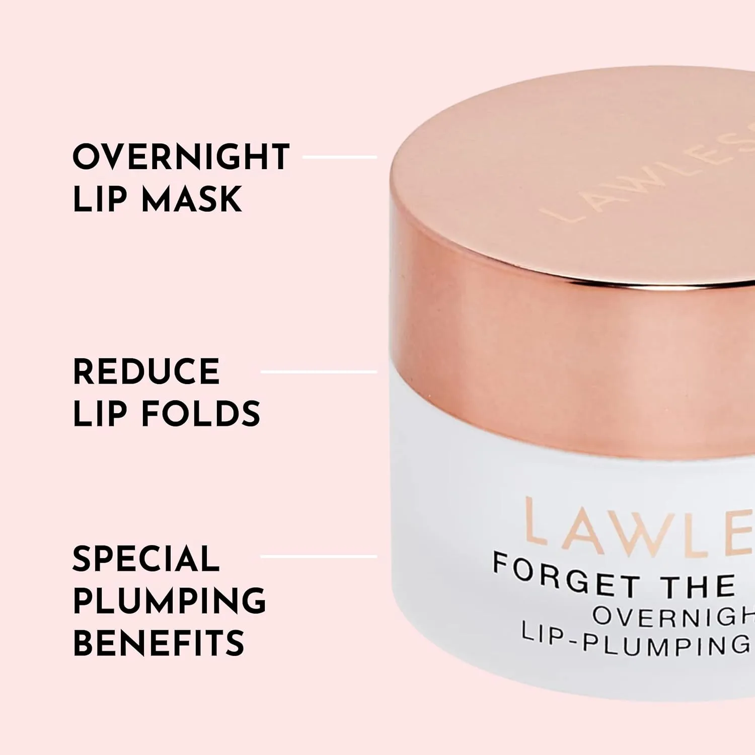 Women's Forget The Filler Overnight Lip Plumping, Birthday Cake, 0.28 Ounce