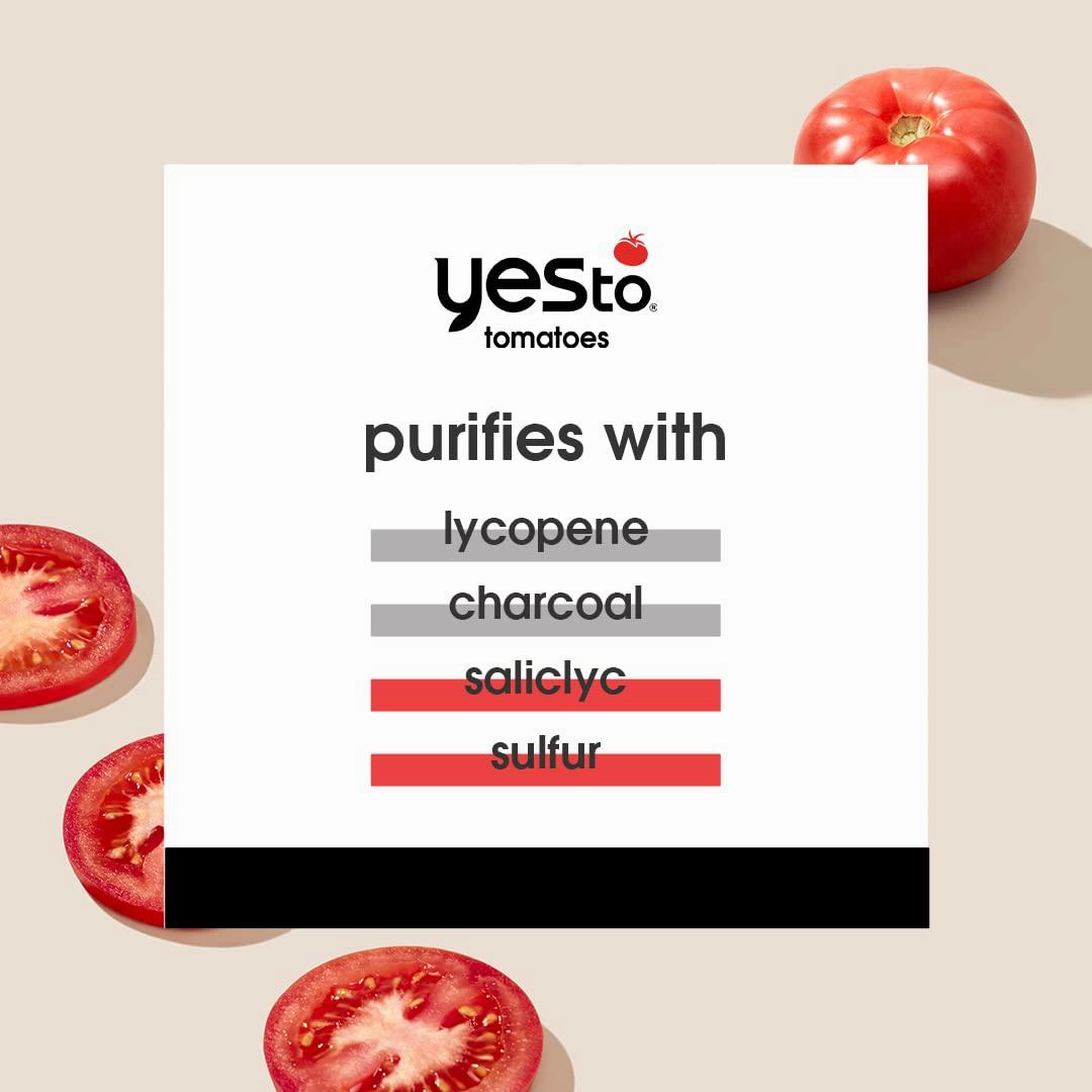 Yes To Tomatoes Detoxifying Charcoal Facial Kit - Wipes 10 Ct, Single Use Mud Mask, Single Use Peel-Off Mask, Single Use Paper Mask, and Dual-Ended Mask Tool