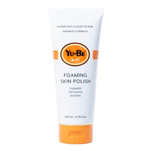 Yu-Be Foaming Skin Polish - Skin exfoliant to smooth dry skin – contains ginger root, ginseng, green tea, geranium oil & camphor 6.75 fl.oz.