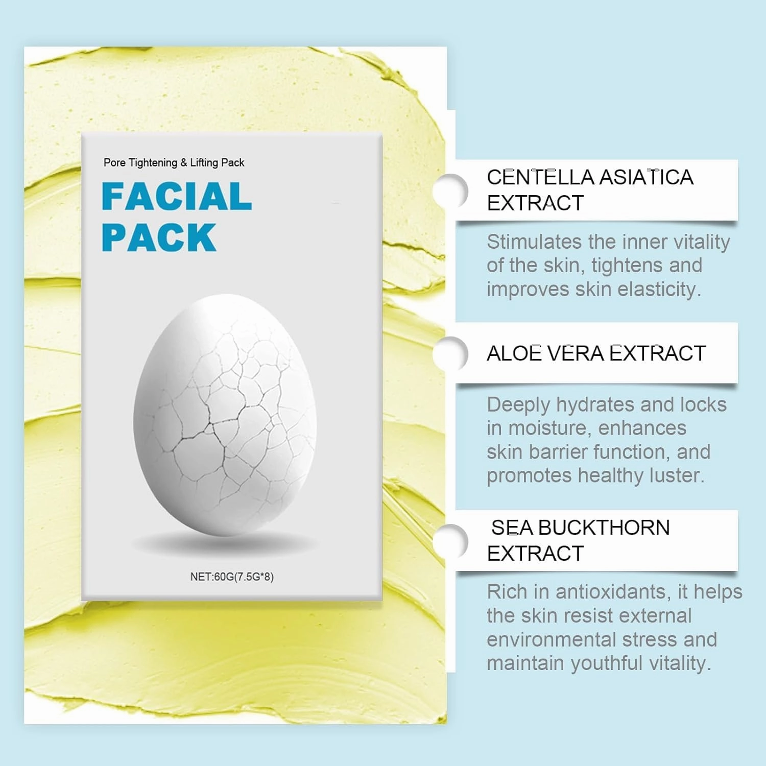 Zombie Facial Mask - 8 Pcs Zombie Face Mask Moisturizing, Zombie Mask Skin Care, Deep Hydrating Face Mask, Tighten & Firming Skin, Shrink Pore, Anti-Wrinkle for Smooth Skin (2Set)